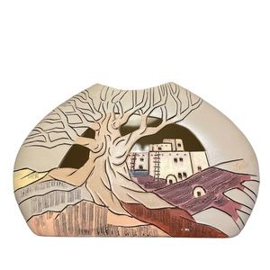 Signed One of a Kind Ceramic Pottery Art By Justin